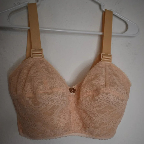 Ardyss Angel Bra Sz 30J Nude Floral Lace Adjustable Straps Demi Back Support - Picture 4 of 16